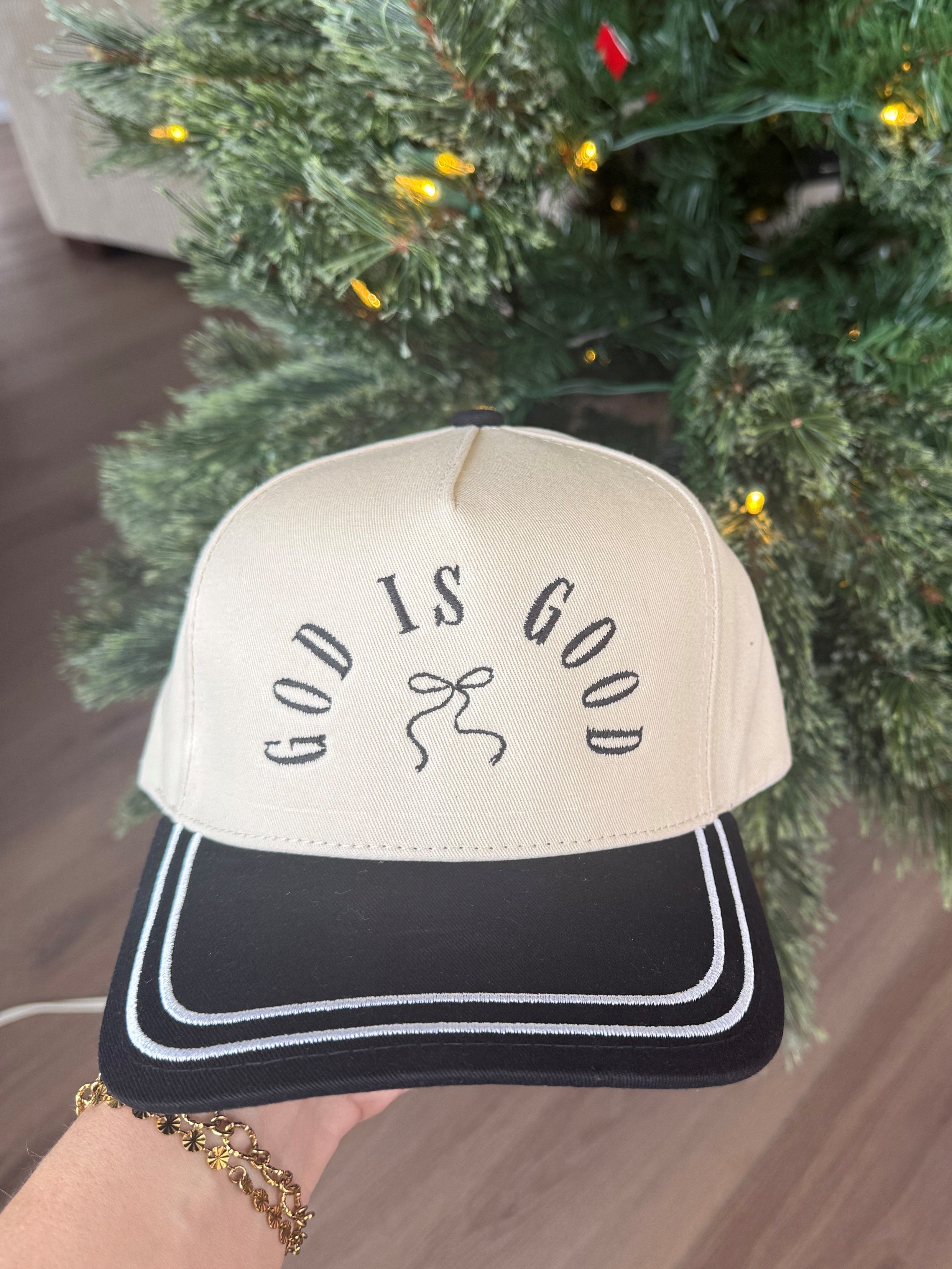 "God Is Good" Bow Canvas Hat