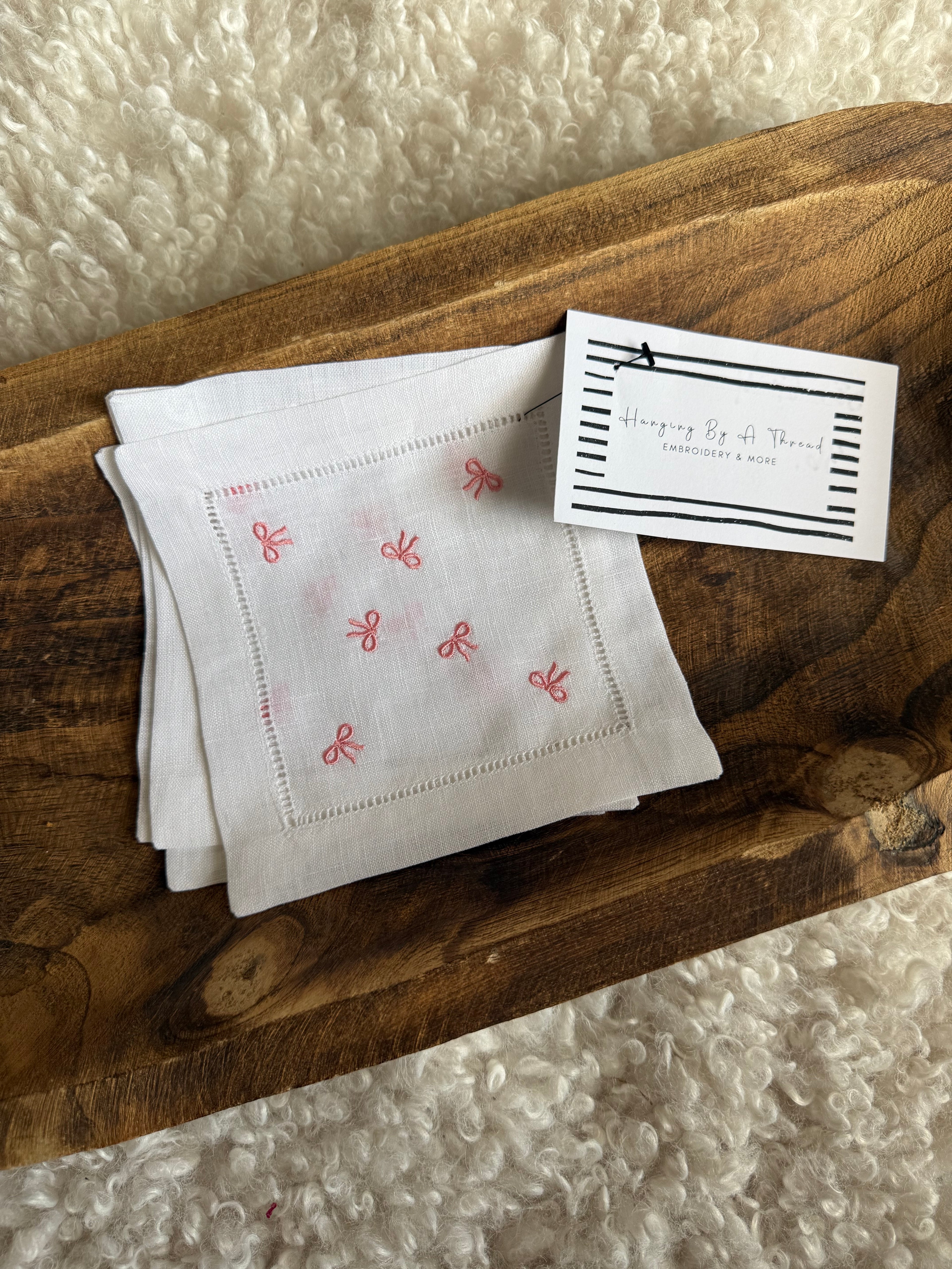 Scattered Bow’s Cocktail Napkins - Set of 4