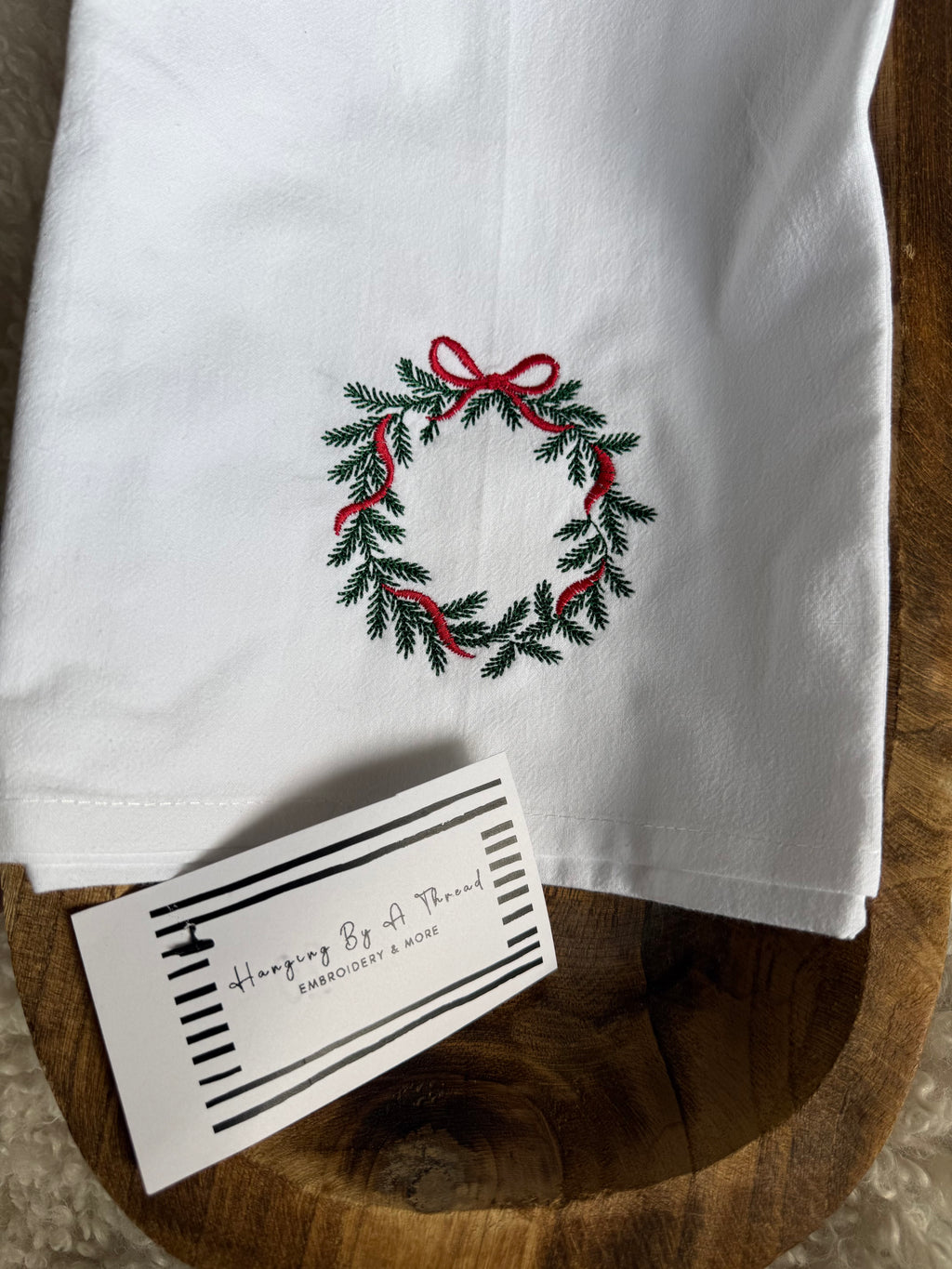 Christmas Wreath Tea Towel