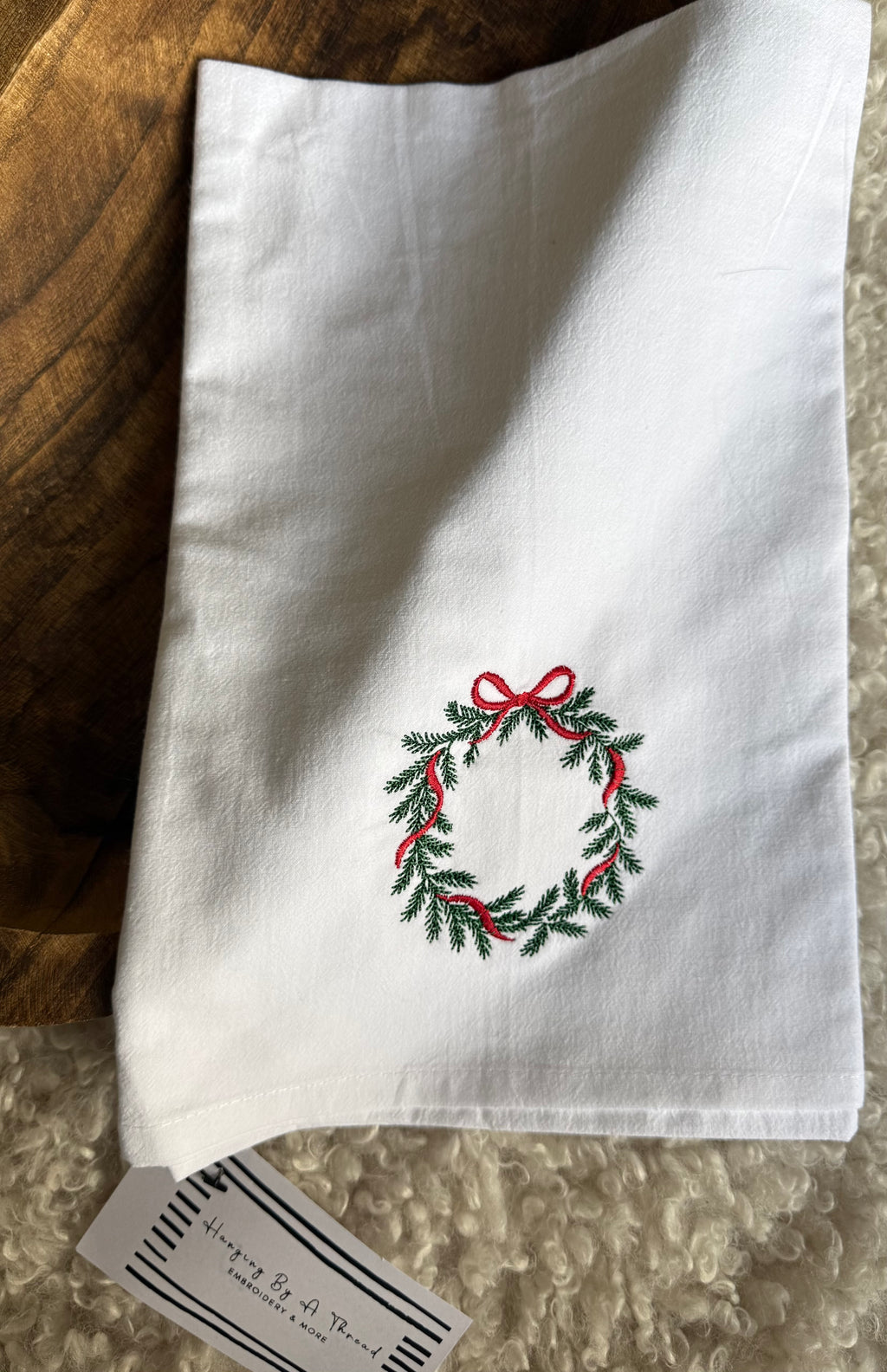 Christmas Wreath Tea Towel